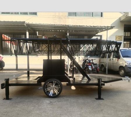 25m Cell On Wheels Communication Telescopic Antenna Pole Tv Mobile Trailer Tower Cow Tower