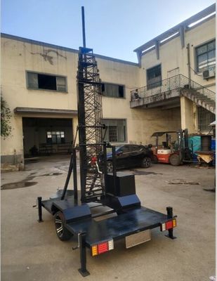 25m Cell On Wheels Communication Telescopic Antenna Pole Tv Mobile Trailer Tower Cow Tower