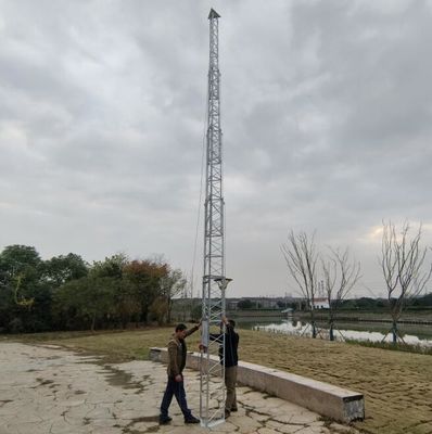 Lattice 30m Portable Telecom Telescopic Cell On Wheels Tower