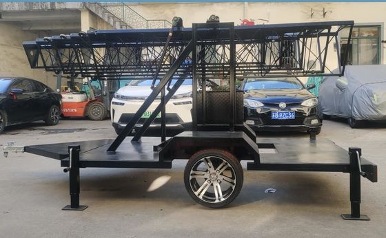 100ft Tower Telescopic Fast Deployment Trailer Tower With Shelter Cell On Wheels COW Telecom Tower