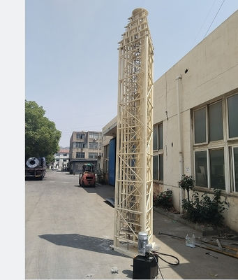 Lattice 30m Portable Telecom Telescopic Cell On Wheels Tower
