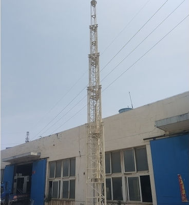 Lattice 30m Portable Telecom Telescopic Cell On Wheels Tower