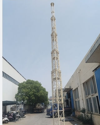 75ft Lattice 25m Portable Telecom Tower Telescopic Cell On Wheels Tower