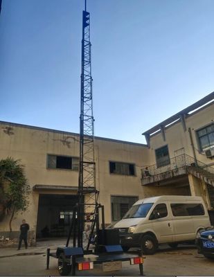 20m Vehicle Mounted Guyed Lattice Tower Steel Mobile Aluminum Portable Light Tower Industrial