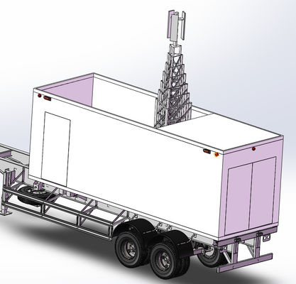 Moveable Cell Tower 25m COW Portable Tower Cell On Wheel Telecom Tower Portable