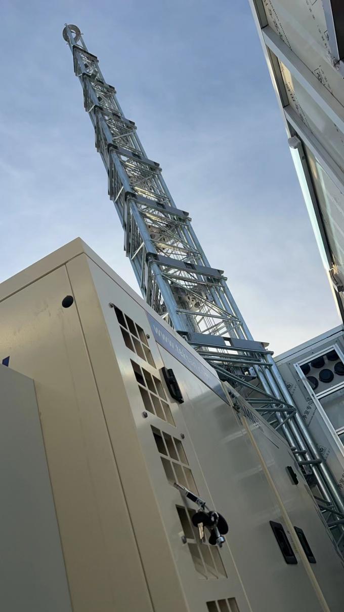 25m COW Tower Portable Cell Tower Cell On Wheels Telescoping Tower 3